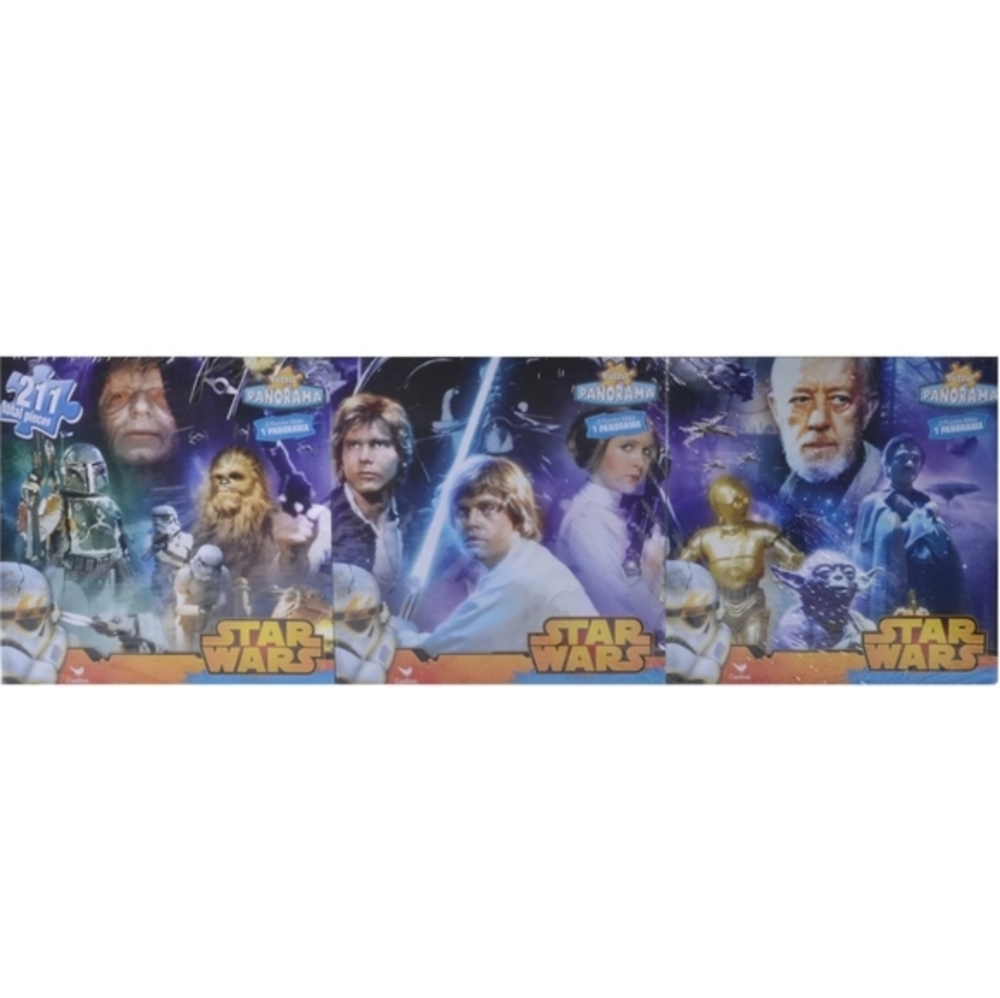 Star wars trilogy panoramic puzzle 3 box set 211pc cy